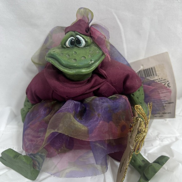 Russ The‎ Country Folks Kelly Frog Shelf Sitter Violetta Toad Critter Factory - Picture 1 of 16